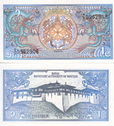 Bhutan 1 Ngultrum ND 1986 P 12 b UNC