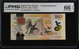 Papua New Guinea 50 Kina 2025 P 58 a Polymer Commemorative Gem UNC PMG 66 EPQ