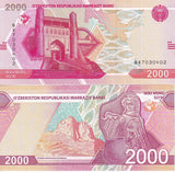 Uzbekistan 2000 Som 2021 P W87 UNC