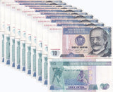 Peru 10 Soles 1986 P 128 UNC LOT 10 PCS