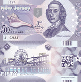 UNITED STATE USA. NEW JERSEY 50 Dollars 2014 3rd POLYMER Private issued