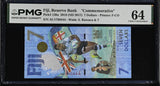 Fiji 7 Dollars 2016 ND 2017 Commemorative P 120 a Choice UNC PMG 64