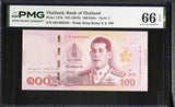 Thailand 100 Baht ND 2018 P 137 b Sign 92 Gem UNC PMG 66 EPQ