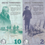 Arctic Territories 2 10 Dollars 2010 SPECIMEN Polymer UNCUT SHEET UNC