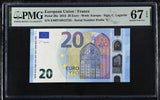 Euro 20 Euro France 2015 P 29 e Superb Gem UNC PMG 67 EPQ