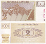 Slovenia 2 Tolajev 1990 P 2 AA Prefix UNC