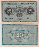 Finland 50 Pennia 1918 P 34 UNC