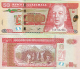 Guatemala 50 Quetzales 2023 New Sign Date P 125 e UNC , Coffee harvest