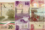 Mexico set 3 Pcs 20 50 100 Mixed Years Prefix & Sign. Polymer P 131 132 133 UNC