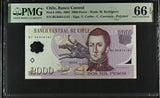 Chile 2000 Pesos 2004 P 160 a Polymer Gem UNC PMG 66 EPQ