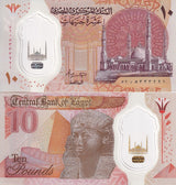 Egypt 10 Pounds 2023 Polymer P 81 New Sign UNC