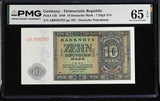 Germany 10 Deutsche Mark 1948 P 12 b Gem UNC PMG 65 EPQ