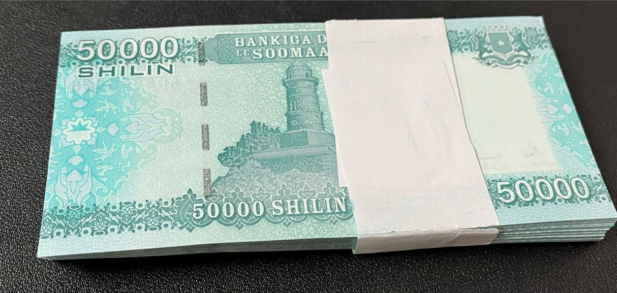 Somalia 50000 Shillings 2010 ND 2023 P 43 LOT 100 UNC 1 BUNDLE