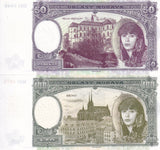 MORAVIA Set 2 Pcs 50 100 KORUN PRIVATED ISSUED 2020 CASTLE HRAD MIKULOV