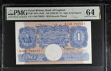 Great Britain 1 Pound England ND 1940-1948 P 367 a Choice UNC PMG 64