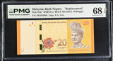 Malaysia 20 Ringgit ND 2012 P 54 a* Replacement Superb Gem UNC PMG 68 EPQ