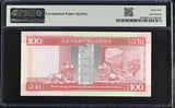 Hong Kong 100 Dollars 2001 P 203 d Superb Gem UNC PMG 69 EPQ