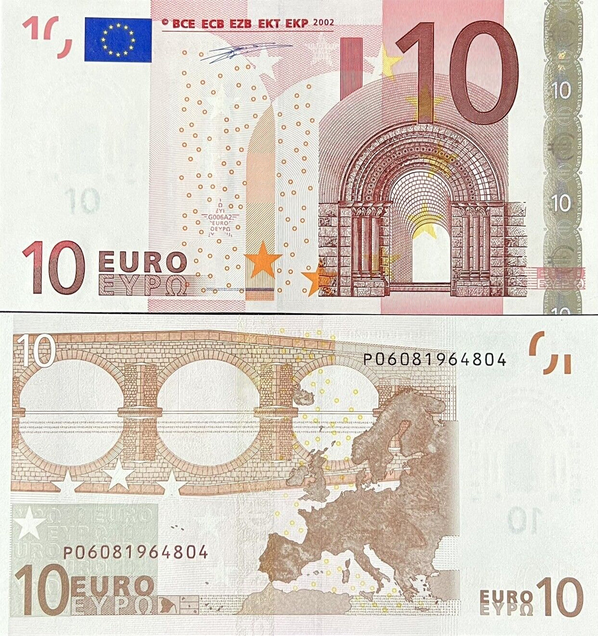 Euro 10 Euro Netherlands 2002 P 2 p UNC