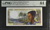 Comoros 1000 Francs ND 1976 P 8 a Choice UNC PMG 64