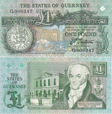 Guernsey 1 Pound ND 1991 P 52 b UNC