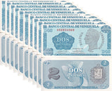 Venezuela 2 Bolívar 1989 P 69 AU-UNC LOT 10 PCS