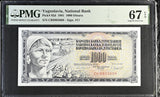 Yugoslavia 1000 Dinara 1981 P 92 d Superb Gem UNC PMG 67 EPQ