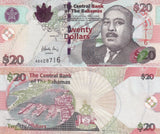 Bahamas 20 Dollars 2010 P 74A UNC