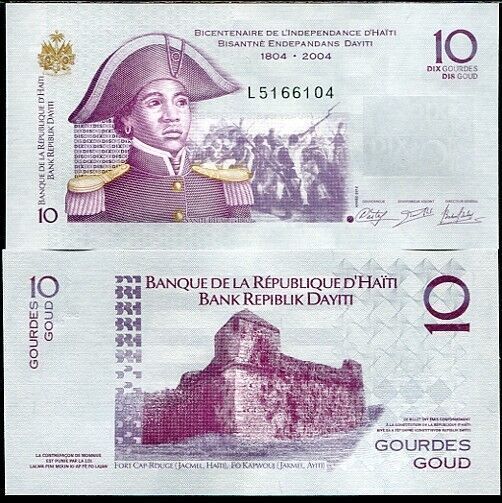 Haiti 10 Gourde 2012 P 272e UNC