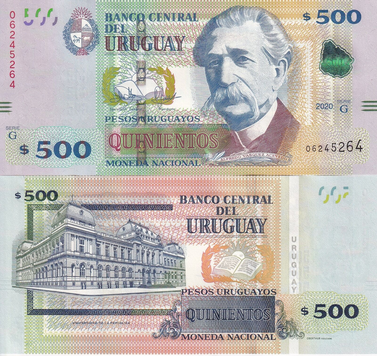 Uruguay 500 Pesos Uruguayos 2020 P 97 UNC