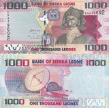 Sierra Leone 1000 Leones 2013 P 30 b UNC, Bai Bureh, Satellite dish