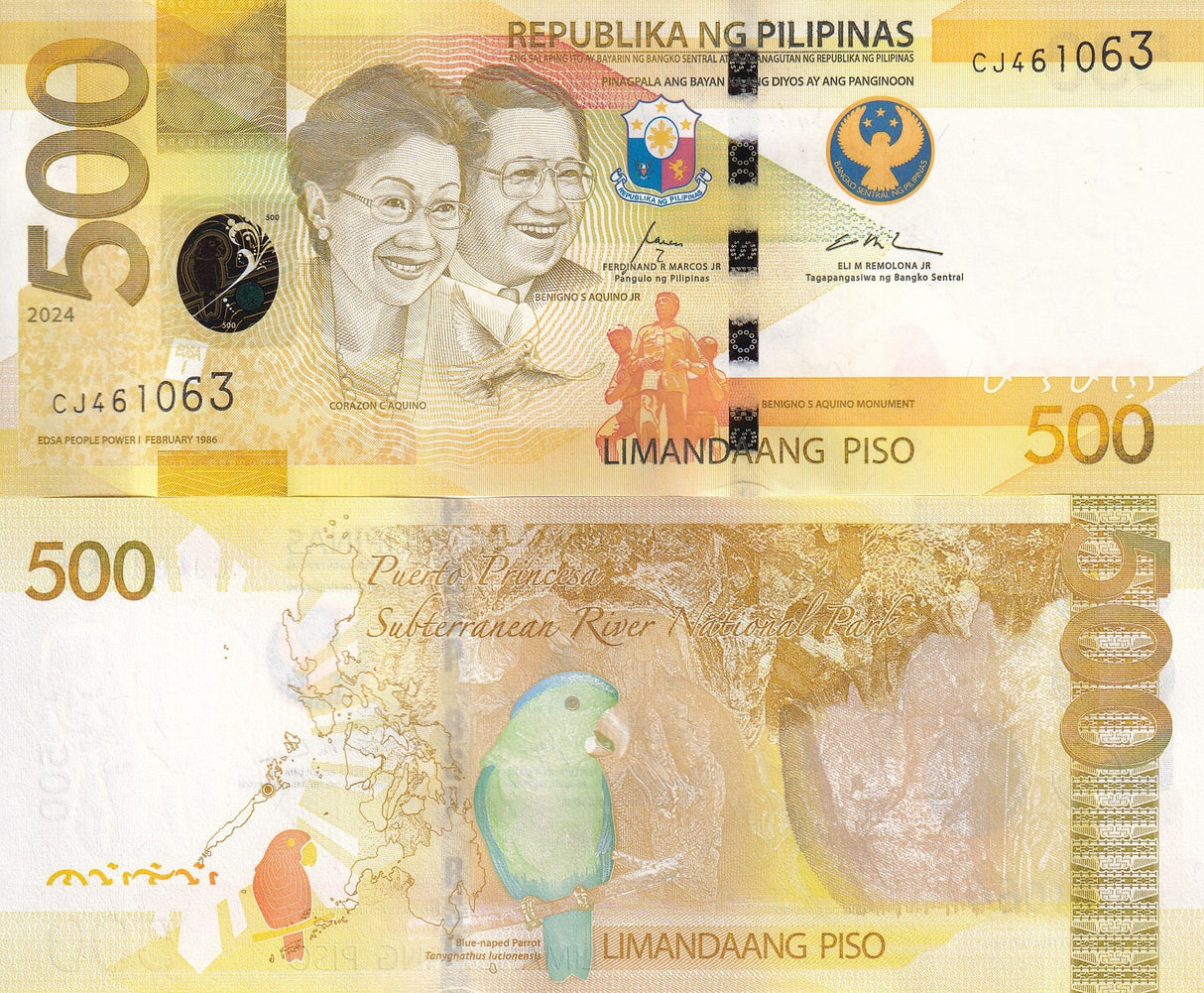 Philippines 500 Piso 2024 P 234 UNC Without Blind Mark