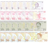Turkey SET 3 X Lot 5 = 15 UNC 5 10 20 Lira 2022/2025 Mixed Prefix P 222 223 224