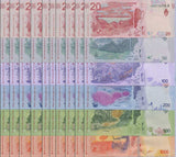 Argentina Set 6 x LOT 10 = 60 UNC 20 50 100 200 500 1000 Pesos P 361- 365 366