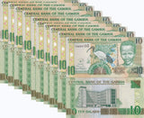 Gambia 10 Dalasis ND 2006 (2013) P 26 c UNC LOT 10 PCS