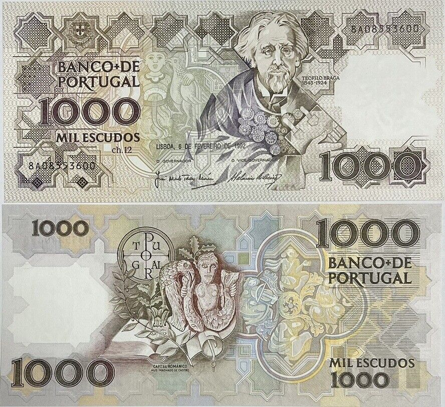 Portugal 1000 Escudos 1992 P 181 i AUnc