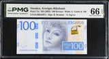 Sweden 100 Kronor ND 2025 P 71 c Gem UNC PMG 66 EPQ