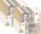 Serbia 10 Dinara 2013 P 54 b UNC LOT 20 PCS , Young Vuk Stefanovic Karadzic