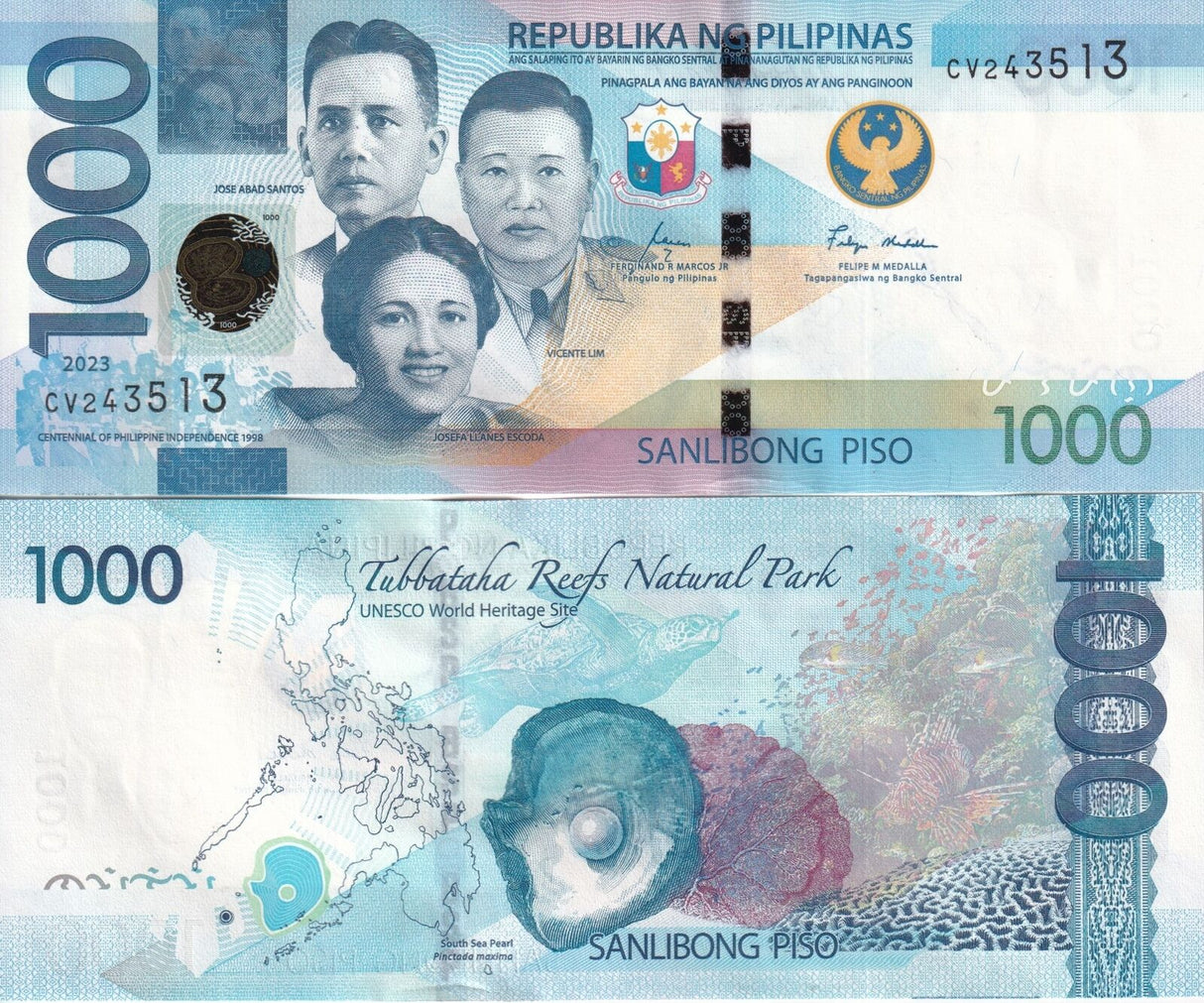 Philippines 1000 Pesos 2023 P 235 UNC