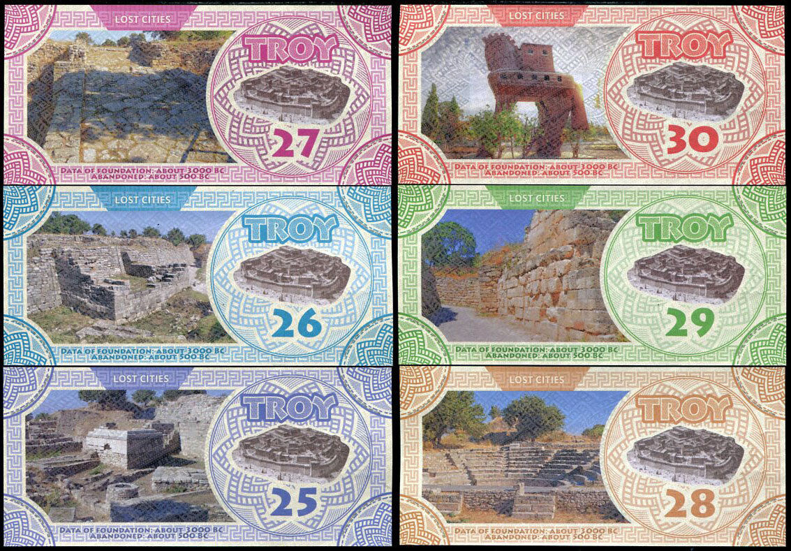 TROY SET 6 PCS LOST CITY 25 26 27 28 29 30 Anatolia HORSE BC FANTASY 2017