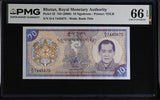 Bhutan 10 Ngultrum ND 2000 P 22 Gem UNC PMG 66 EPQ , Graded Note