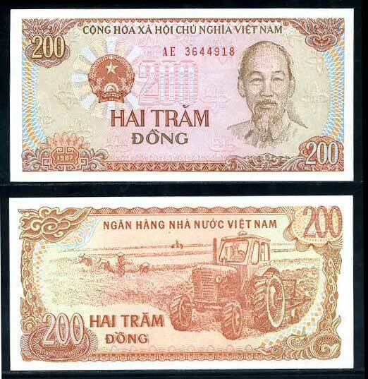 Vietnam 200 Dong 1987 P 100 UNC