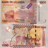 Uganda 1000 Shillings 2017 P 49 UNC Stone, Forest, Antelopes