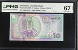Suriname 10 Gulden 2000 P 147 Superb Gem UNC PMG 67 EPQ