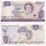 New Zealand 2 Dollar ND (1981-1992) P 170 a UNC