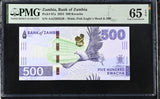 Zambia 500 Kwacha 2024 P 67 a Gem UNC PMG 65 EPQ
