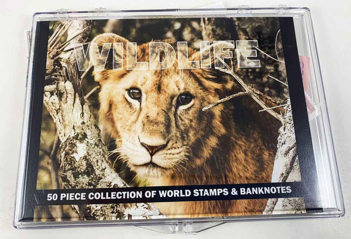 World Collectible Wildlife Set 50 Piece Collection of World Stamps