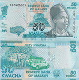 Malawi 50 Kwacha 2012 P 58 a "AA" PREFIX UNC