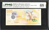 Maldives 500 Rufiyaa 2015 Polymer P 30 a Superb Gem UNC PMG 68 EPQ