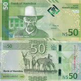 Namibia 50 Dollars 2025 P 22 NEW Design KUDU UNC