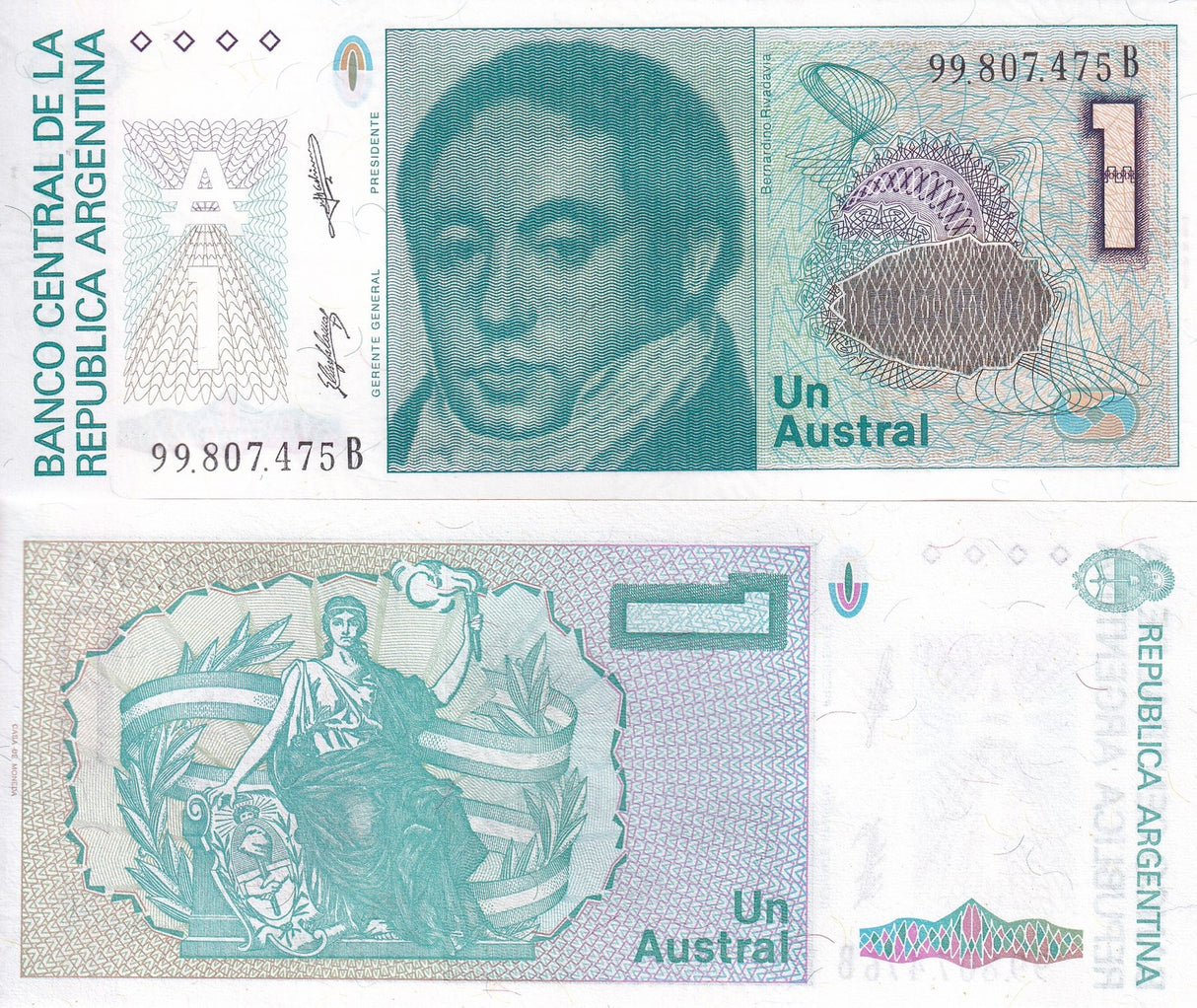 Argentina 1 Austral 1985-90 P 323 UNC